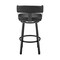 Armen Living Lorin 26" Counter Height Swivel Bar Stool in Black Finish and Black Faux Leather LCLRBABLBL26 - alternate 10